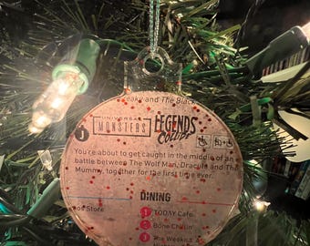 Monsters Collide HHN 31 Christmas Ornament