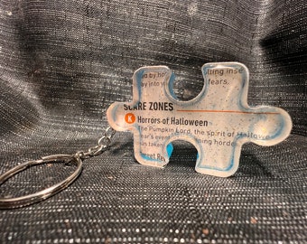 Horrors of Halloween HHN 31 Puzzle Keychain