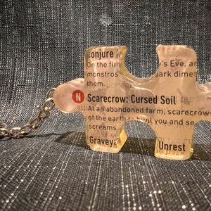 Scarecrow Cursed Soil HHN 31 Guide Map Keychain