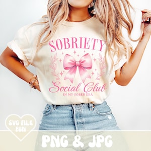 Sucht Genesung PNG, Nüchternheit Social Club PNG, Nüchternheit PNG, drogenfrei Png, sauber und nüchtern Trendy Ästhetisches Shirt Design Print Sublimation