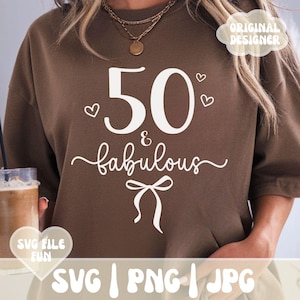 50. Geburtstag SVG, 50. Geburtstags-Shirts SVG, Frauen 50. Geburtstag Mama, es ist mein Geburtstagskind Schleife Shirt Design Geburtstagskarte Png Sublimation