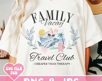 Family Beach Vacation PNG, Family Trip PNG, Family Vacation PNG, Family Vacay Png, Social Club Png, Cheaper Than Therapy, Preppy Png Design