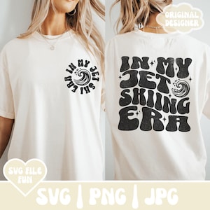 Jetski SVG, varen Svg, jetskiën Png, Lake Life Svg, Lake Saying Svg, voor- en achterkant Svg, watersport retro Print sublimatie ontwerp