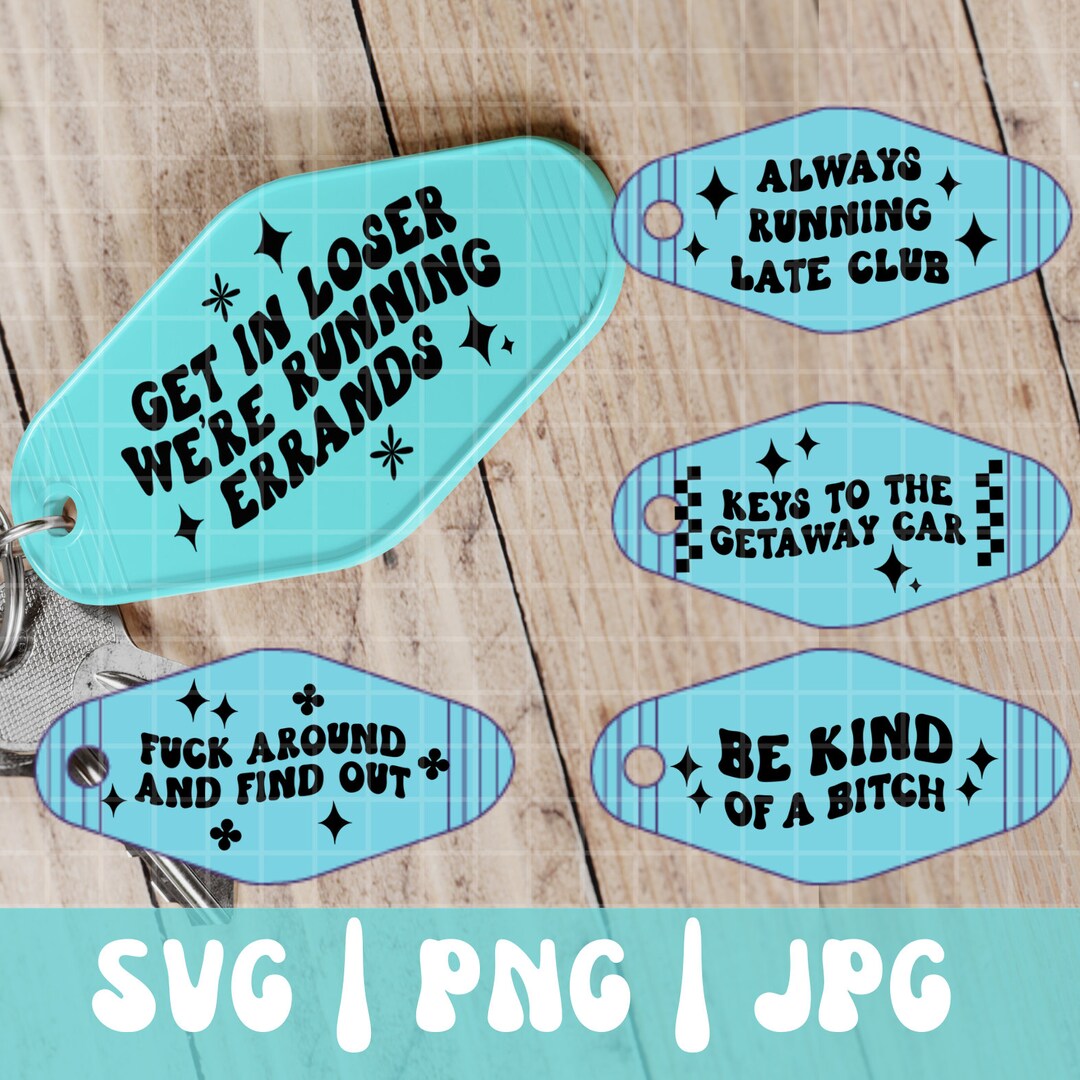 Motel Keychain SVG Bundle, Motel Keychain PNG, Retro Keychain Svg ...