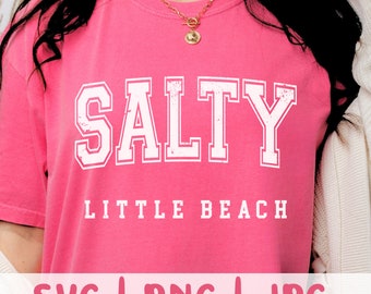 Salty Little Beach SVG, Be Salty SVG, Spring Break SVG, Spring Break Png, Spring Break 2024 Png, Aesthetic Svg Print Sublimation File Design