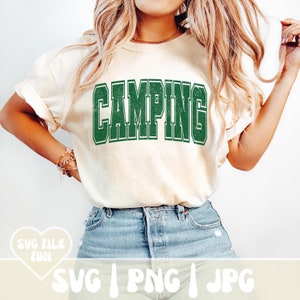 Camping SVG, Camping PNG, Clipart de camping, Chica de camping Svg, RV Camping Svg, Refranes de camping Svg, Sublimación de diseño de camisa estética de moda