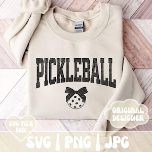 Fichiers SVG Pickleball, Pickleball Girl SVG rétro, Pickleball chemise Svg Png, fichier coupé, dictons pickleball, Pickleball Bow Svg coupe fichiers