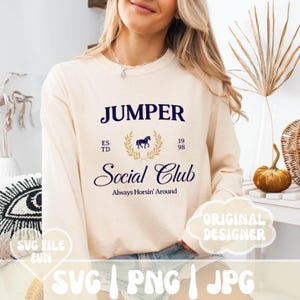 Jäger Jumper SVG, Pferde springen SVG, Pferde PNG, Pferde SVG, Pferde Show SVG, Jumper Social Club SVG, Pferde Mom SVG, Sublimationsdesign