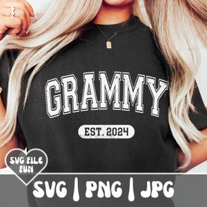 Grammy SVG, Grammy Est 2024 SVG, PNG béni Grammy, Grammy Trendy Svg, Grammy Vibes Svg, faire-part de nouveaux Grammy, Grammy chemise Svg