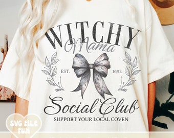 Witchy Mama PNG, Witch Social Club PNG, Trendy Halloween PNG, Witch Apothecary Png, Spooky Season Png Dark Coquette Support Your Local Coven