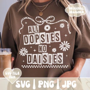 Pas de pâquerettes PNG, dessins sarcastiques SVG, SVG sarcastique, chemises drôles citations dictons printemps à la mode damier noeud impression sublimation