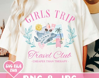 Girls Trip PNG, Social Club PNG, Cheaper Than Therapy, Girls Weekend, Bachelorette Trip, Preppy PNG Summer Time Png Print Sublimation Design