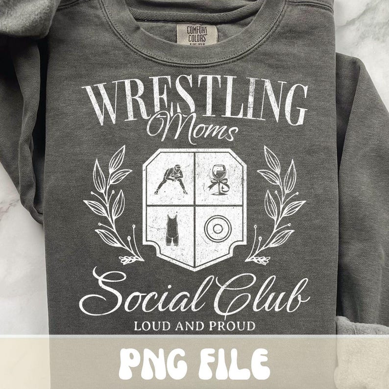 Wrestling Mom SVG, Wrestling Mom PNG, Wrestling Mama PNG, Wrestling Svg, Wrestling Moms Social Club Svg, Trendy Shirt Sublimation File image 8