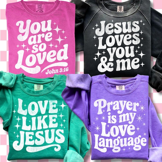 Retro Christian Valentine's Day PNG Bundle, John 316 SVG, Love Like Jesus, Trendy Christian Girl Designs Preppy Distressed Shirt Sublimation
