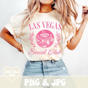 Fichiers PNG de Las Vegas, Las Vegas Social Club PNG, filles voyage Png, Nevada Png, impression de sublimation de chemise tendance esthétique bachelorette