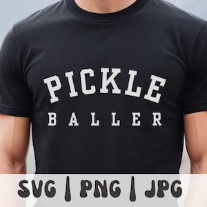 Pickleball in formato SVG, clipart Pickleball, file di taglio Pickleball, detti Pickleball, file SVG per Cricut, Pickle Ball PNG, Pickle Baller Svg