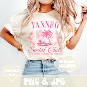 Gebräunt PNG Social Club, Gebräunt PNG, Sommerzeit PNG, Sommer Vibes Png, Sommerpause PNG, Pool Png, Preppy Png Einkaufstasche Png Design