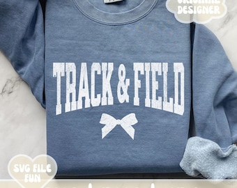 Track and Field SVG File, Track Svg, Track Mom Svg, Running Svg, Track Mama Png, Track & Field Bow Varsity Print Sublimation Design Download