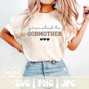 Madrinha SVG, Madrinha PNG, Promovida a Madrinha SVG, Madrinha Trendy Svg, Madrinha Vibes Svg, Nova Camisa de Anúncio de Madrinha Svg