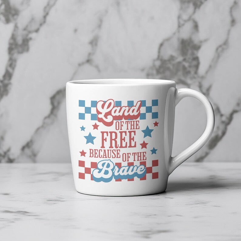 Memorial Day SVG, Veterans Day PNG, America Land of the Free Because of the Brave, Let Freedom Ring PNG, Memorial Day Patriot Shirt Design image 7