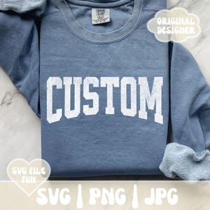 Distressed Custom Mascot SVG, Textured Custom Team Name PNG Shirt Design, Personalized High School Mascot Team Print Sublimation File