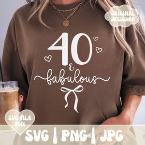 40º aniversário SVG, 40º aniversário camisetas SVG, 40º aniversário feminino mãe, É meu aniversário menina laço camisa design aniversário cartão png sublimação
