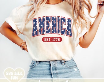 America 1776 SVG, Patriot SVG, Varsity Svg, Patriotic Mama Png, American Mama Png, 4th of July Mama Png, USA Red White & Blue Shirt Design