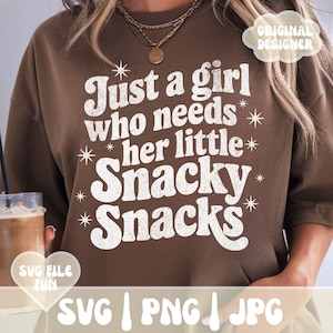 Nur ein Mädchen-Zitat SVG, lustiger Spruch SVG, süßes Shirt Design PNG, Distressed Trendy Addiction Erholung Png, Groovy Retro Print Sublimation