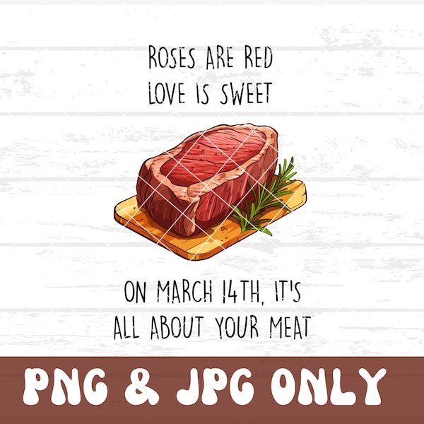 Steak and BJ Day PNG, To My Husband PNG, To My Boyfriend Png, Anti Valentines Day Card, Gay Png, Digital Download Print at Home Card 5"x7"