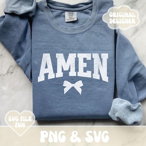 Design de camisa SVG Amém, Amém Png, Svg cristão, Svg religioso, Svg das Escrituras, Svg de Jesus, Camisa retrô universitária Sublimação Digital Download