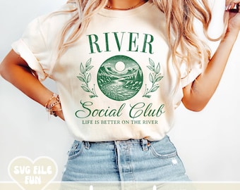 River Social Club PNG, River Life Png, River Saying Png, River Rat png, River Babe, Summer Png, Summer Vibes Trendy Shirt Sublimation File