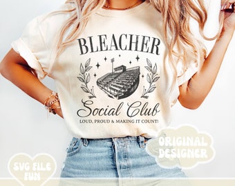 Bleacher Social Club png, Game Day Vibes png, voetbalseizoen png, voetbal png, voetbalshirt png, trendy esthetische shirtsublimatie