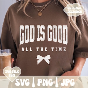 God is altijd goed SVG PNG shirt ontwerpbestand, bid SVG, religieuze SVG, christelijk meisje SVG trendy gebed boog print sublimatie downloaden