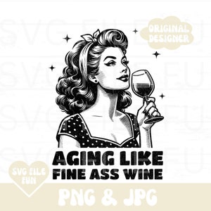 Vin drôle Png, femme impertinente Png, sarcasme Png, sarcastique Png, humour adulte Png, femme au foyer rétro vintage Png torchon Png conception de chemise à la mode