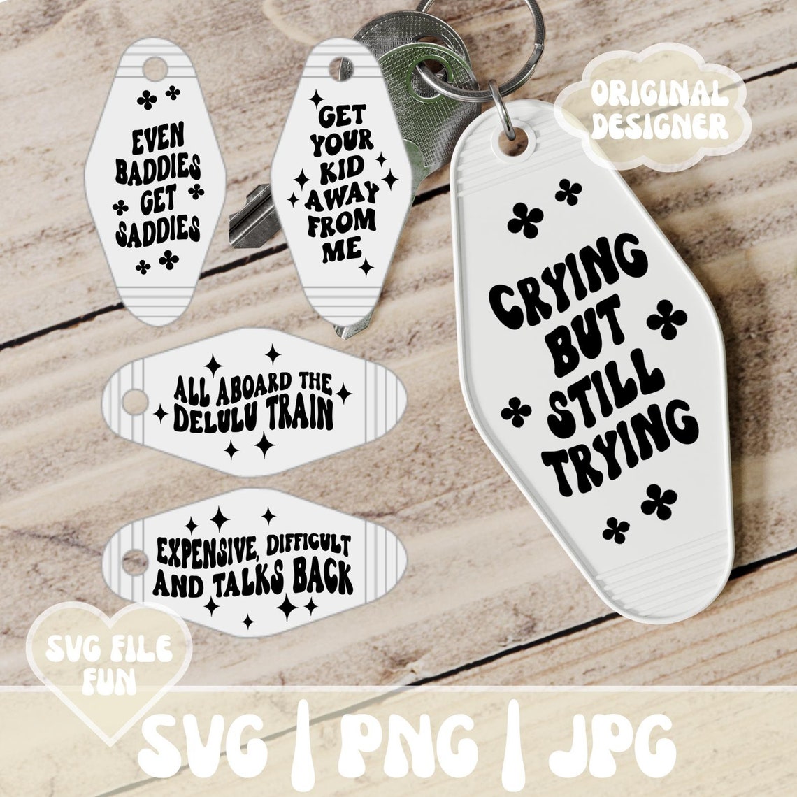 Retro Keychain Svg, Motel Keychain SVG Bundle, Motel Keychain PNG ...