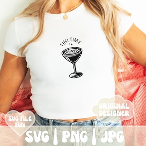 Tini Time SVG, Espresso Martini SVG, Cocktail Club Svg, Trending Png-ontwerpen, preppy shirt sublimatie, keukenhanddoek Svg, Tote Bag Svg