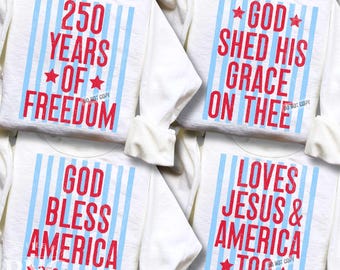 America 250th Anniversary PNG Shirt Design Bundle, United States Semiquincentennial, USA 250th, 4th of July Graphics Print Sublimation