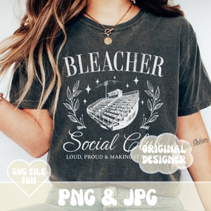 Bleacher Social Club PNG, Spieltag Vibes PNG, Fußballsaison PNG, Fußball Png, Fußballtrikot Png, Trendy Ästhetische Shirt Sublimation