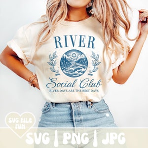 River Social Club PNG, River Life Png, River Saying Png, River Rat png, River Babe, Summer Png, Summer Vibes Trendy Shirt Print Sublimation