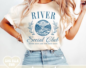 River Social Club PNG, River Life Png, River Saying Png, River Rat png, River Babe, Summer Png, Summer Vibes Trendy Shirt Print Sublimation