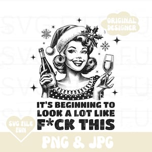Freche Frau Png, Sarkasmus Png, Snarky Png, Erwachsene Humor Png, Retro Hausfrau Png, Geschirrtuch Png, Retro Weihnachten Png Trendy Urlaub Design