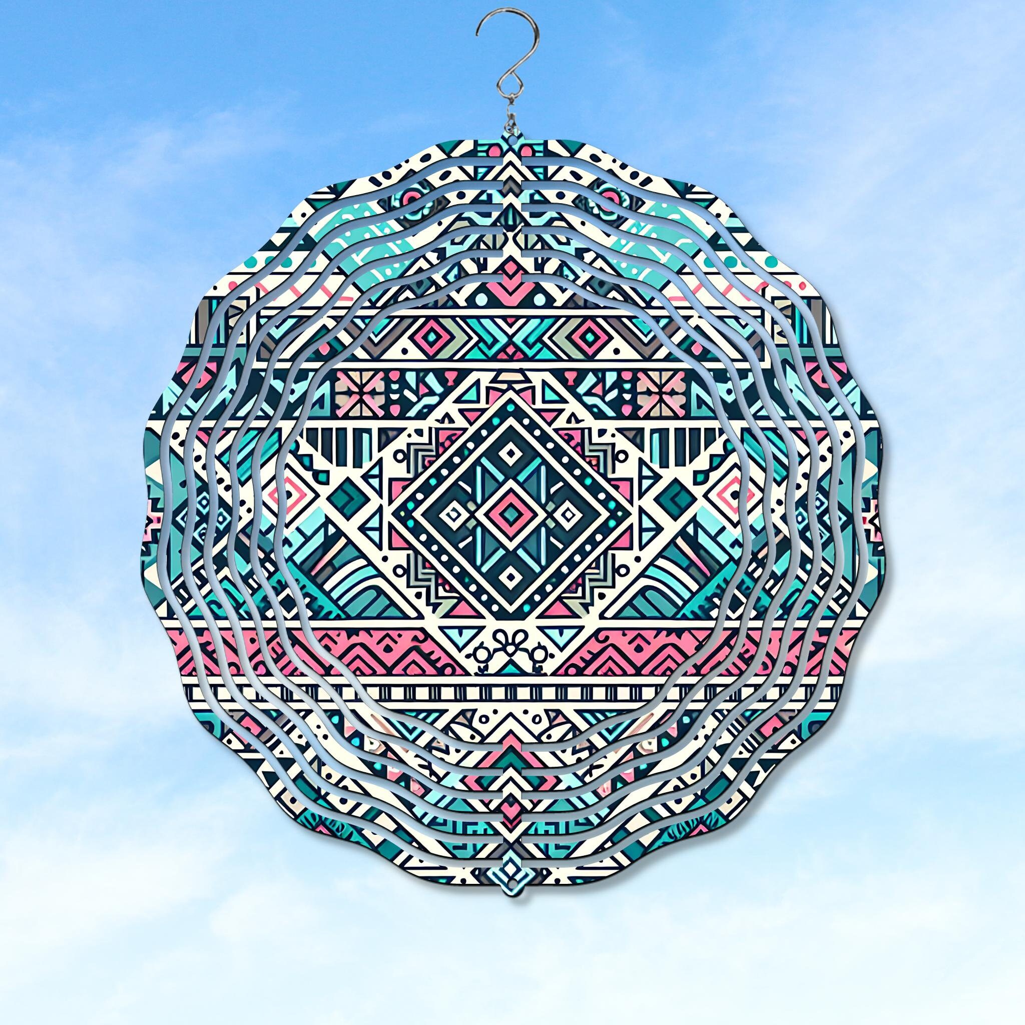Aztec Wind Spinner Design, Western Aztec Navajo Wind Spinner ...