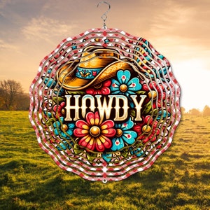 Welkom windspinnerontwerpen, windspinner png, howdy windspinner, western zomerbloem windspinner sublimatieontwerp