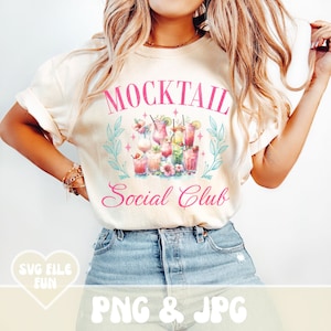Mocktail Social Club PNG, Sucht Erholung PNG, Nüchternheit PNG, drogenfreie Png, saubere und nüchterne Png, nüchterne Png, adrette Png Designs Sublimation
