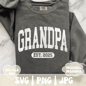 Opa SVG PNG Shirt Design, Opa Est 2025 SVG, gesegnete Opa Vibes SVG, neue Opa Ankündigung Vatertag Print Sublimationsdatei