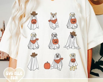 Cowboy Ghost Dog PNG, Western Halloween PNG, Trendy Halloween PNG, Spooky Season Png, Fall Country Western Shirt Design Sublimation