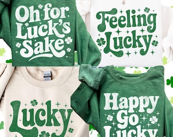 Happy Patricks Day SVG Bundle, Oh for Lucks Sake SVG, Funny St Patricks PNG, Saint Patty's Day Shirt Design Trendy Print Sublimation