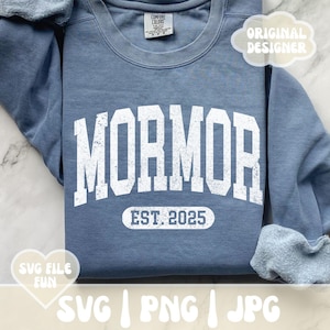 Mormor SVG PNG Shirt Design, Mormor Est 2025 SVG, gesegneter Mormor, Mormor Vibes SVG, neue Mormor Ankündigung Druck Sublimation Digitale Datei