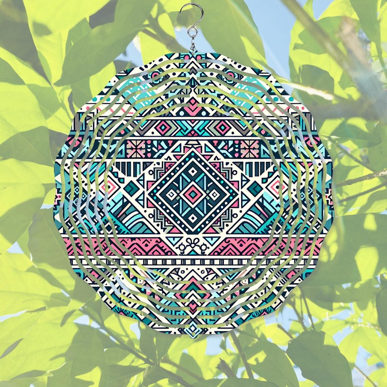 Aztec Wind Spinner Design, Western Aztec Navajo Wind Spinner ...