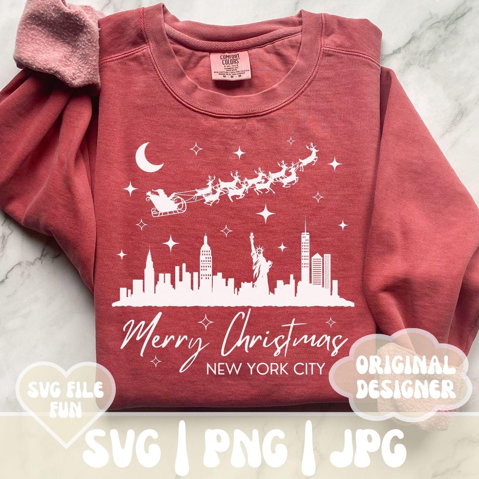 New York City Christmas Trip SVG, Merry Christmas Mug SVG, NYC Svg, New  York City Skyline Svg Png Trendy Holiday Design Sublimation File, image size:1575x1575